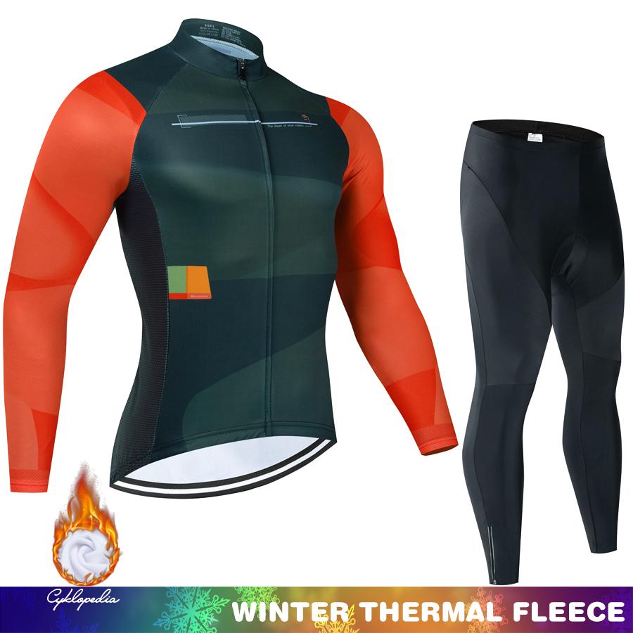 Thermal Cycling Jersey Men Men's Outfit Uniform Man Winter Fleece Road Bicycle Bike Set Clothing 2025 Bicycles Mountain Bikes