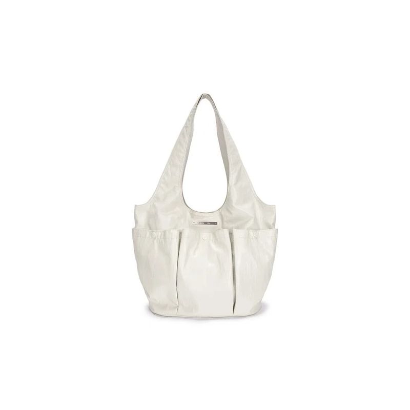 

South korea Niche New Matin Kim Pleat Tote Bag One South-South Same Style Large Capacity Underarm Shoulder Bag White Large Counter Quality