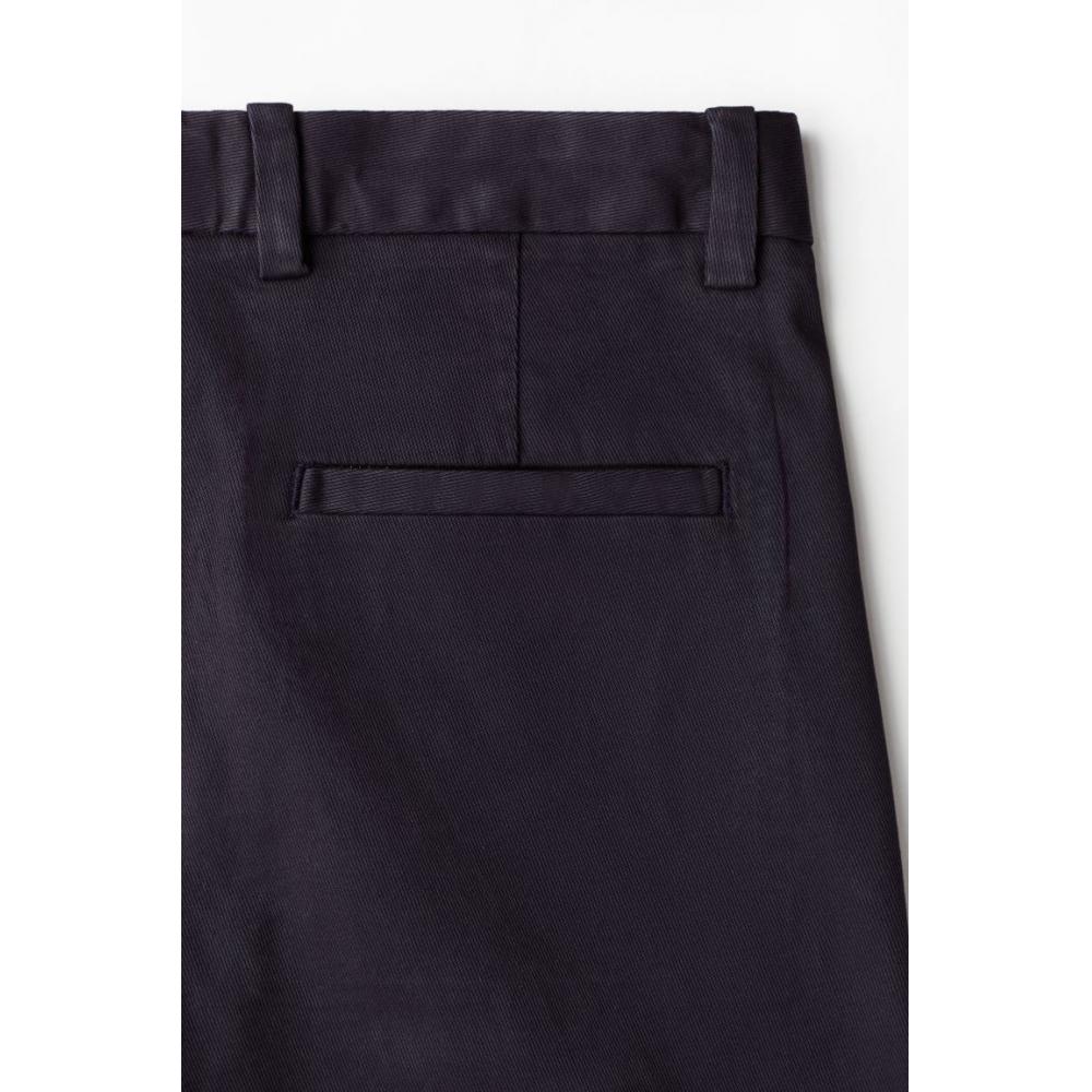 H M Regular Fit Cotton cHino Pants Navy Blue