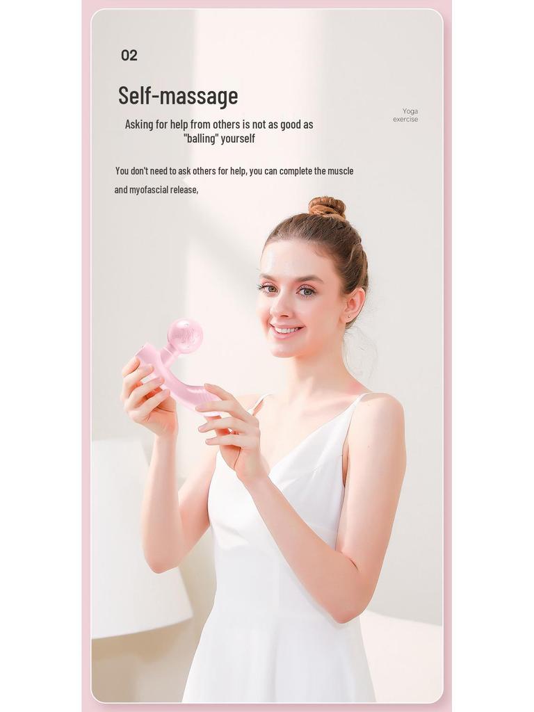 Kompakte Faszienpistole mit zwei Köpfen für zu Hause, Elektrisches Muskelmassagegerät, Multifunktionales Entspannungswerkzeug