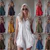 New European and American Women's New Retro Style Hooded Zipper Sleeveless Imitation Cotton and Linen Jumpsuit