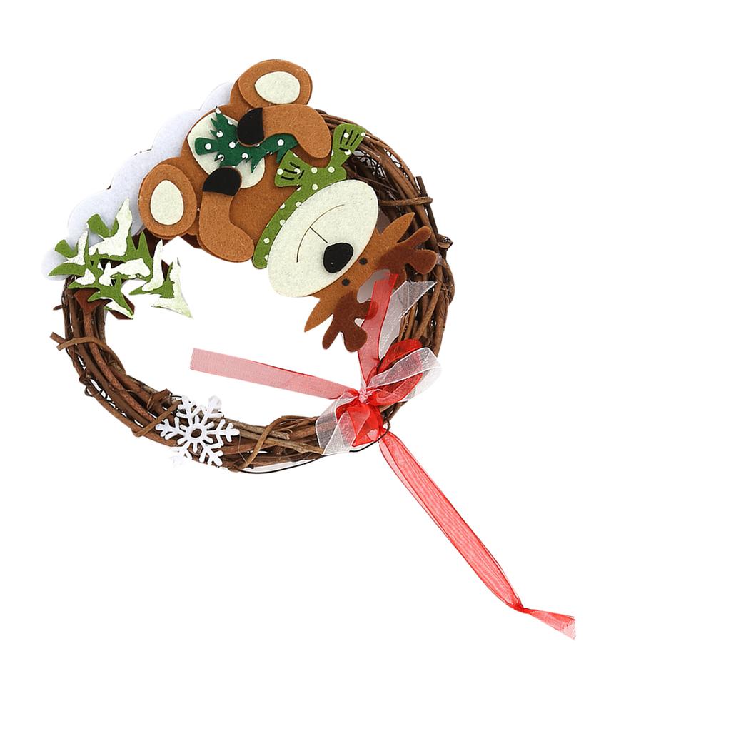 Christmas Decorative Rattan Wreath Christmas Vine Circle Wreaths DIY Christmas Craft Interior Decoration for Home Party
