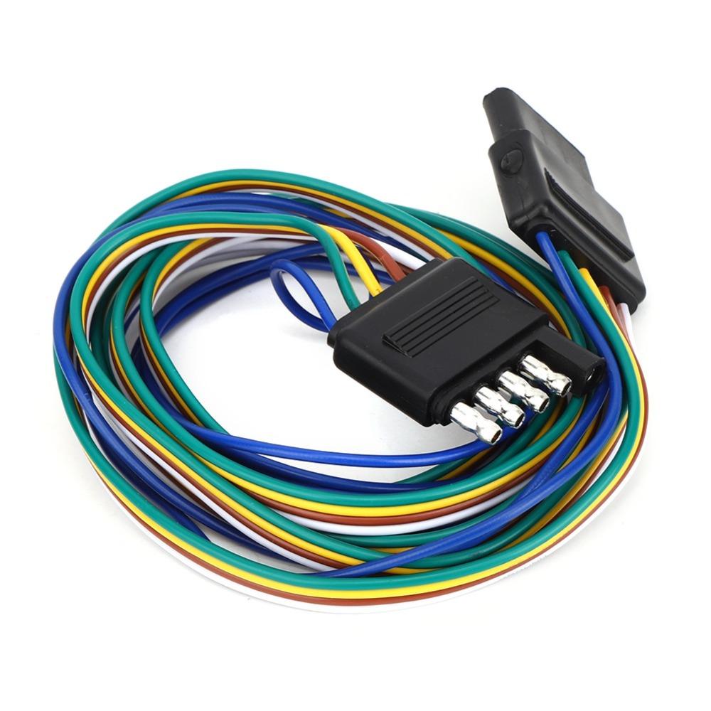 5-Pin Trailer Connector Flat Trailer Socket Wiring Harness for Most RVs and Trailers Camper Refit