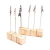 20 Pieces Name Card Holder with Clip Photo Holder Place Card Holder Photo Stand Memo Holder for Business Cards