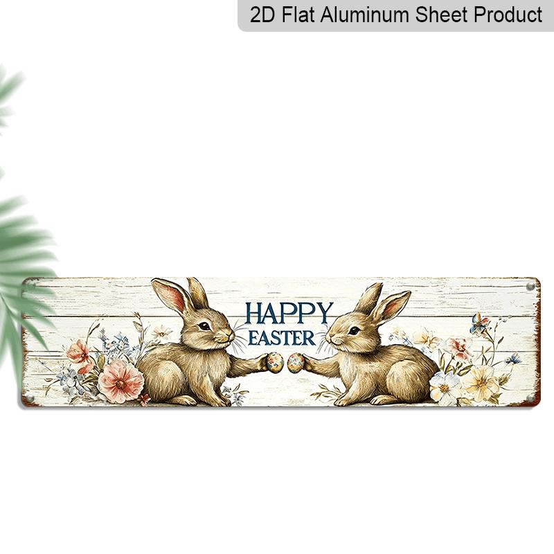 

A Vintage Happy Easter Metal Alumium Sign, A Novelty Street Sign for Home Decor, Room Alumium Decorative Sign, Wall Decoration, Restaurant Decor, Bar 40cm x 10cm