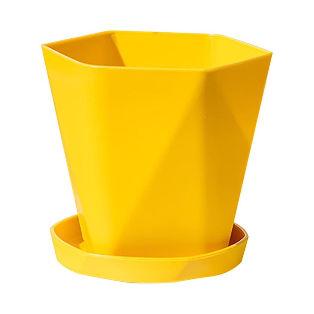 Lightweight Plastic Flower Pots Suitable For Indoor And Outdoor Plants, With Drainage Holes And Trays; Thickened Decorative Garden Flower Pots.