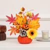 Simulation Flowers Simulation  Pumpkin Flowers Fake Plant Halloween Pumpkin  Thanksgiving