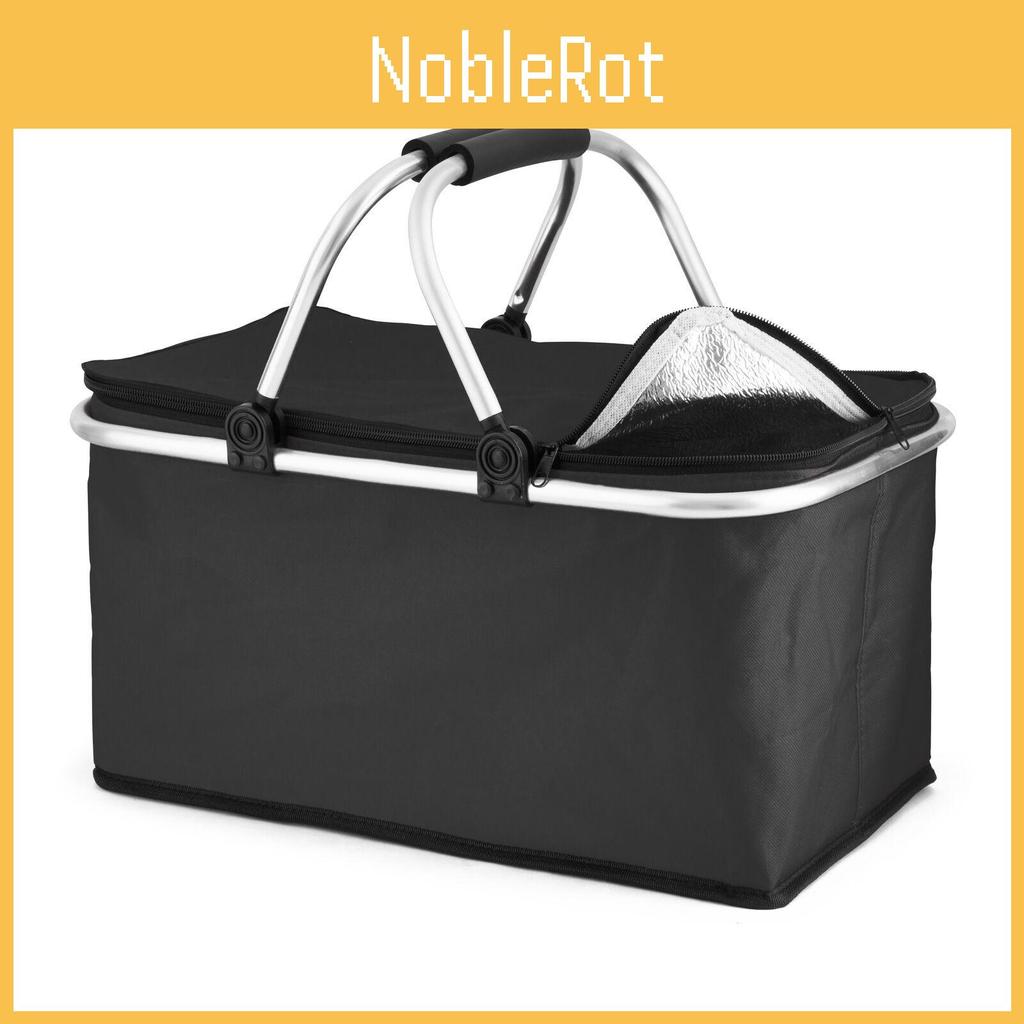 30l Insulated Cooler Picnic Basket For Camping And Outdoor Activities**