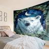Autumnal Bear Family Scene Tapestry Room Decoration Wall Hanging for Living Room Bedroom, dormitory, Birthday and Christmas gifts