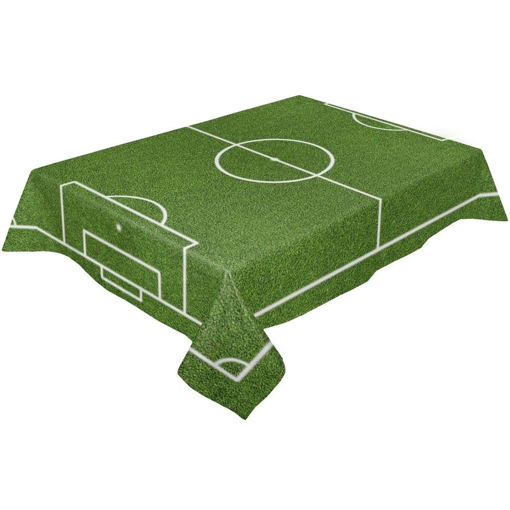 Soccer Themed Waterproof Rectangular Tablecloth for Kitchen Party Wedding Decorative Table Cover