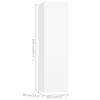 4 Piece Wall Mounted TV Cabinet Set White Particleboard