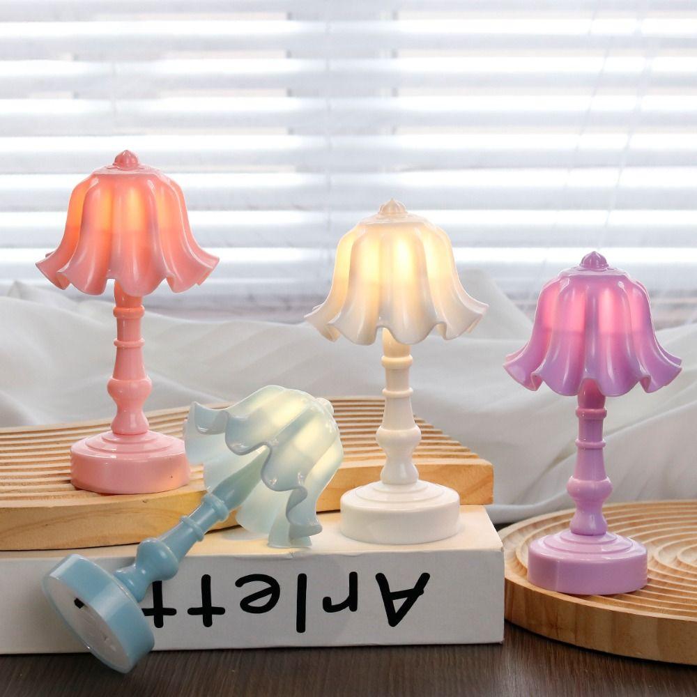 Retro Bedroom Desk Lamp Creative Flower Shape Night Light New Table Lamp