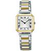 Seiko Selection SSEH016 Women's Quartz Watch Silver Yellow Gold Stainless Steel Square Design