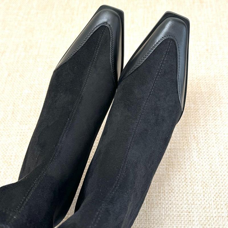 Ele ort Μπότες Γυναικείες με Λεπτό Τακούνι Επένδυση Fce Μοντέρνες Μπότες Άνοιξη Φθινόπωρο Μυτερό Toe Στενή Εφαρμογή Ψηλοτάκουνες Μποτάκια