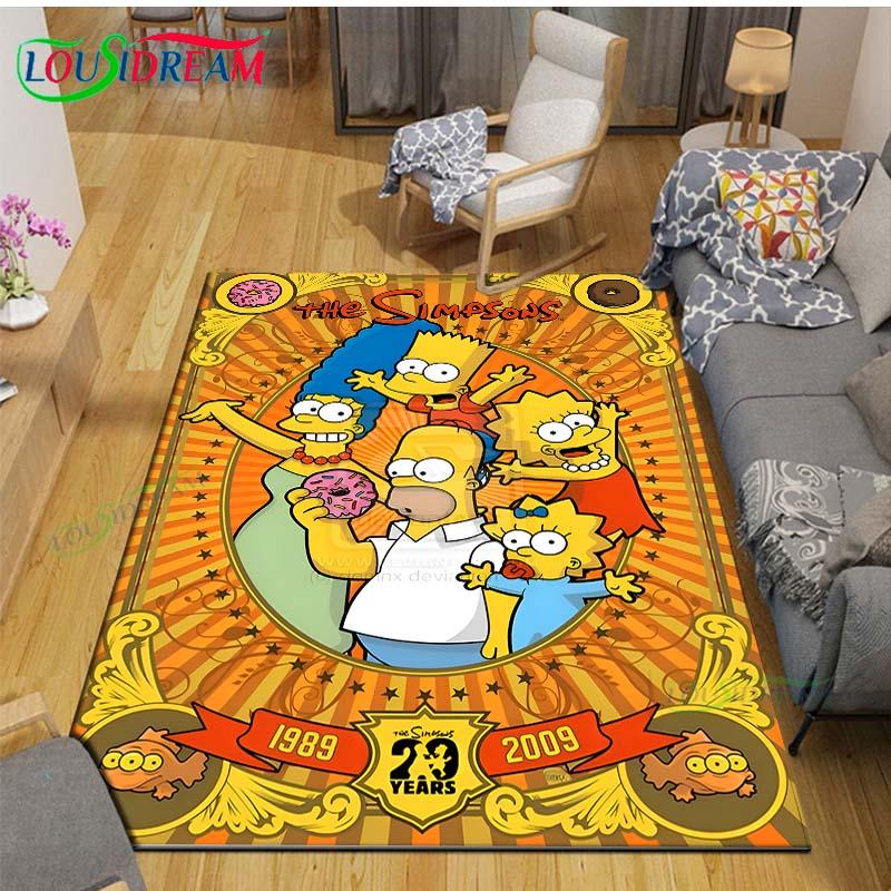 Hot Cartoon TV Role Printed Carpet Outdoor Rug Area Rug Non-slip Carpet Bedroom Decor Carpet for The-A-Simpsons Room Gift