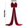Christmas Tree Bow Topper 70.8 Inches Red Large Velvet Party Supplies Big Christmas Bows For Fireplace Mantels Front Doors