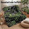 Monster Energy Individuelle Flanell-Kuscheldecke Drucken Sie Ihren Namen Text Weiche Warme Decke Weihnachtsgeschenk