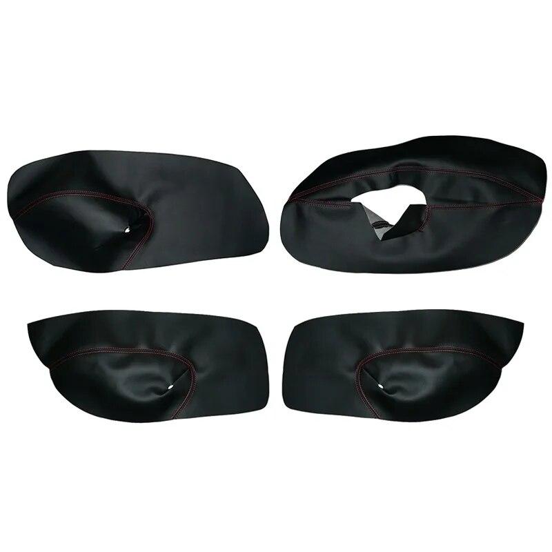 Tylko 4 drzwi miękka skórzana pokrywa podłokietnika na drzwiach do VW Golf 4 MK4 Bora Jetta 1999 - 2005 podłokietnik na drzwiach samochodu Panel skórzany pokrowiec tapicerka