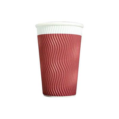 ZISIZ Disposable Ripple Paper Coffee Cups
