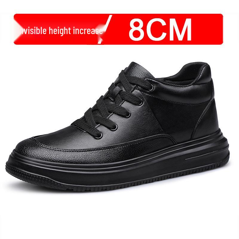 Invisible Height-Boosting Men s Breathable Sports Shoes - 8cm Lift Trendy White Casual Sneakers 37