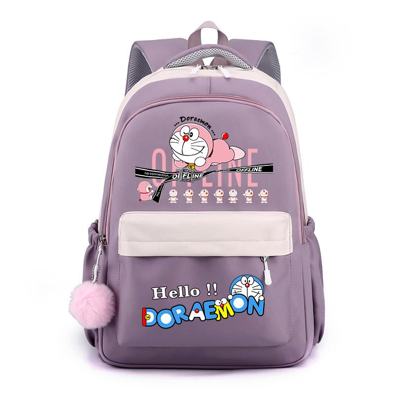 New Animation Peripheral Doraemon School Bag Backpack Cartoon Backpack Large Capacity Student School Bag Stationery
