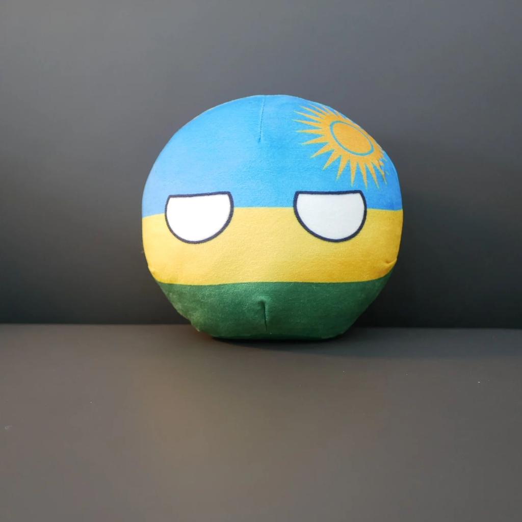 20/10cm Die Republik Ruanda Plüschtier Countryball Stoffpuppe Anhänger Heimdekoration