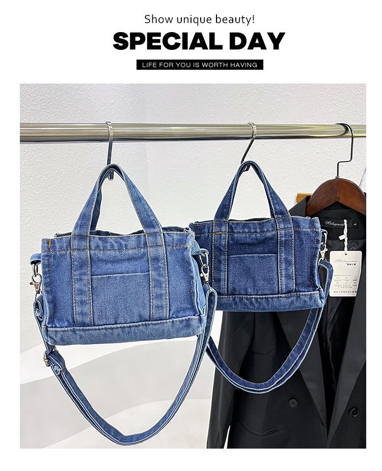 2023 Fall/Winter Women's Mini Denim Crossbody Bag In Simple Korean Style
