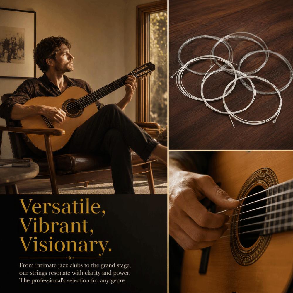 White+Transparent Nylon Guitar Strings Nylon Classical Guitar Strings For Classical Guitar