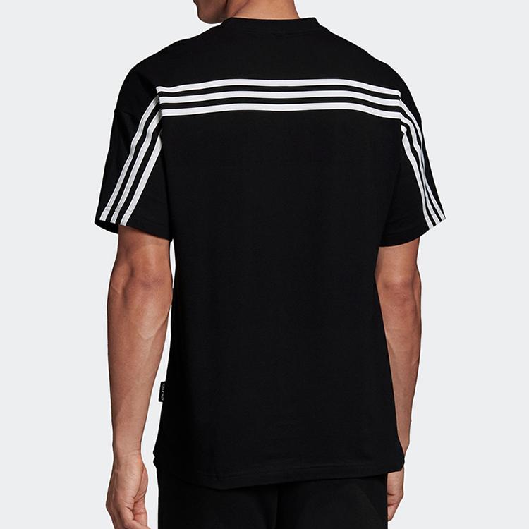 Adidas Three Stripes Back Short Sleeve T-Shirt Men Tops Black GC9060