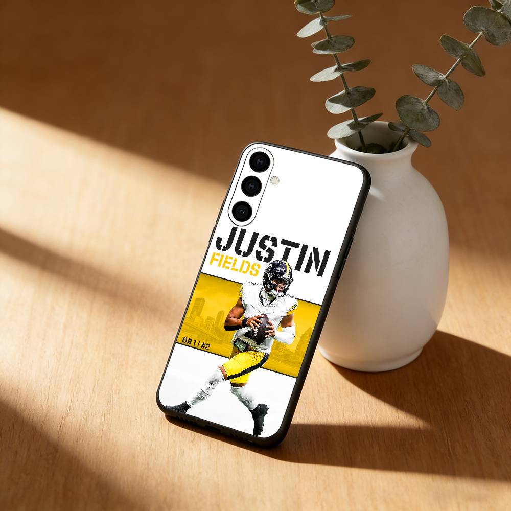 J-Justin Fields 1 Wallpaper Phone Case For Samsung Galaxy A20,21s,22,31,32,52,53,72,73,80,91 Soft Black Shell