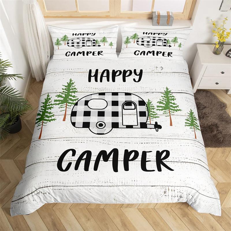 Camping Duvet Cover Galaxy Comforter Cover Microfiber Farmhouse Style Bedding Set King For Boys Girl Camper Lovers Birthday Gift