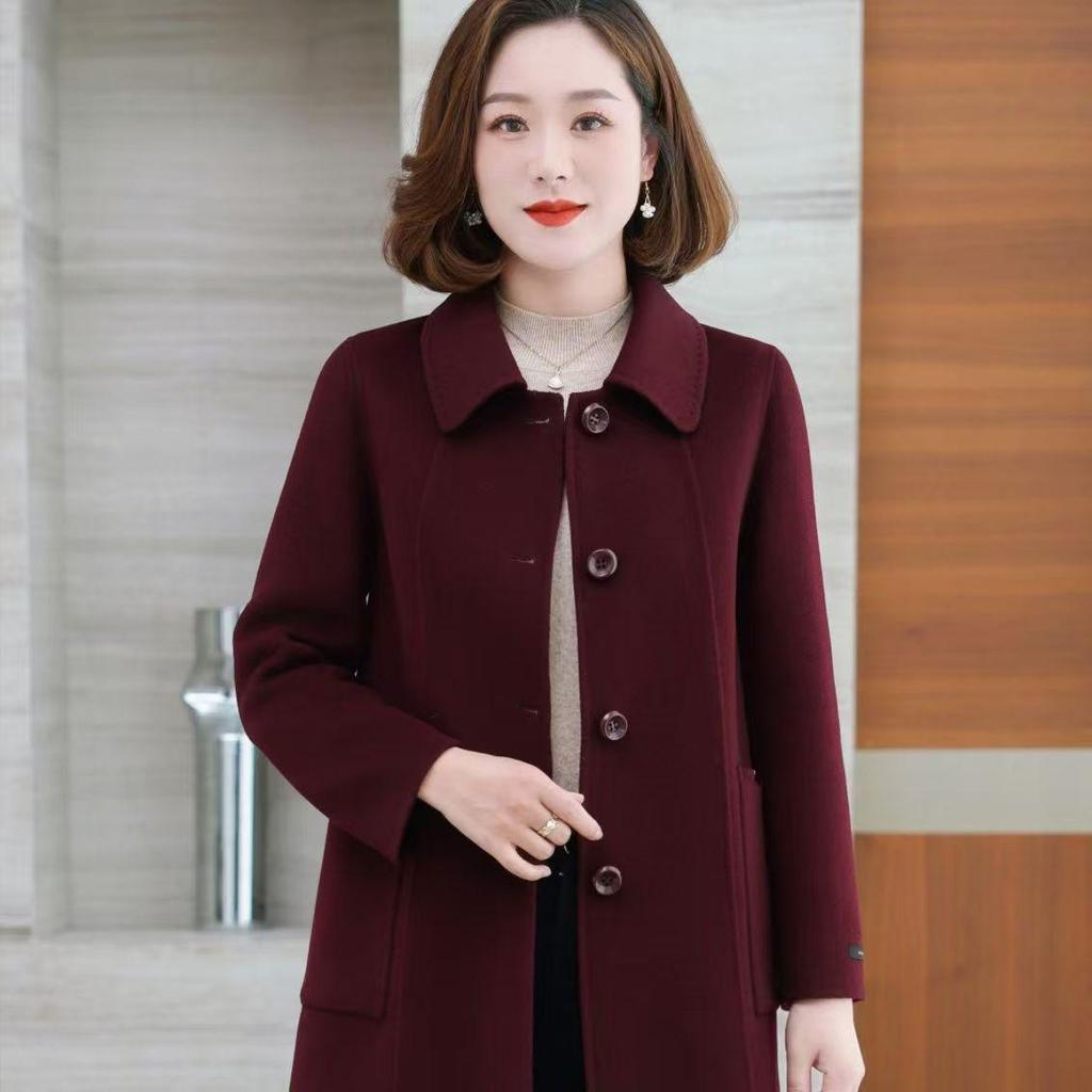 Manteau en laine pour femme petite taille 2025: Épais, court, style coréen, tendance