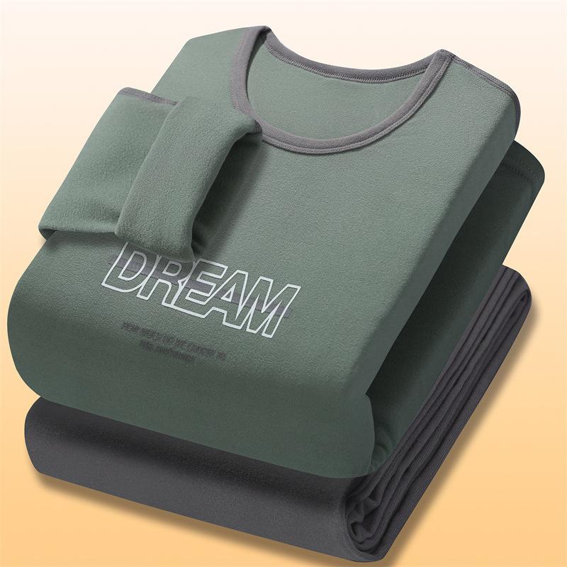 

Комплект термобелья мужской из немецкого бархата, кальсоны, подростковая высококачественная абразивная футболка с длинным рукавом для базового слоя, комплект из двух предметов 4XL