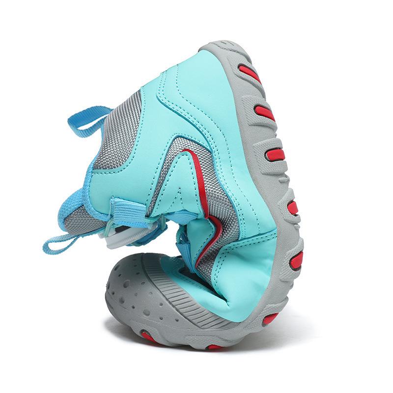 Scarpe da Escursionismo Nere Antiscivolo a Punta Chiusa per Bambini, per Attraversare l'Acqua e Sport