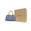 Coach Rowan 18 Classico Logo Tela Chiusura Superiore con Zip Tracolla Staccabile Borsa Boston Borse da Donna Indaco CDQ36-IMTYV