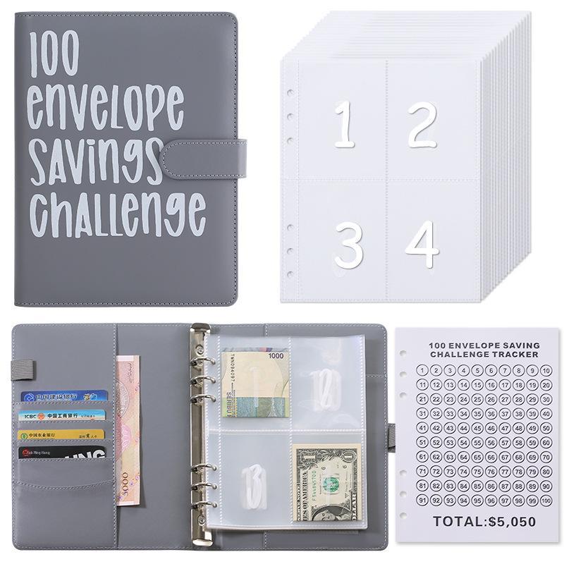 A5 Couple's 100-Day Savings Notebook with Insertable Binder