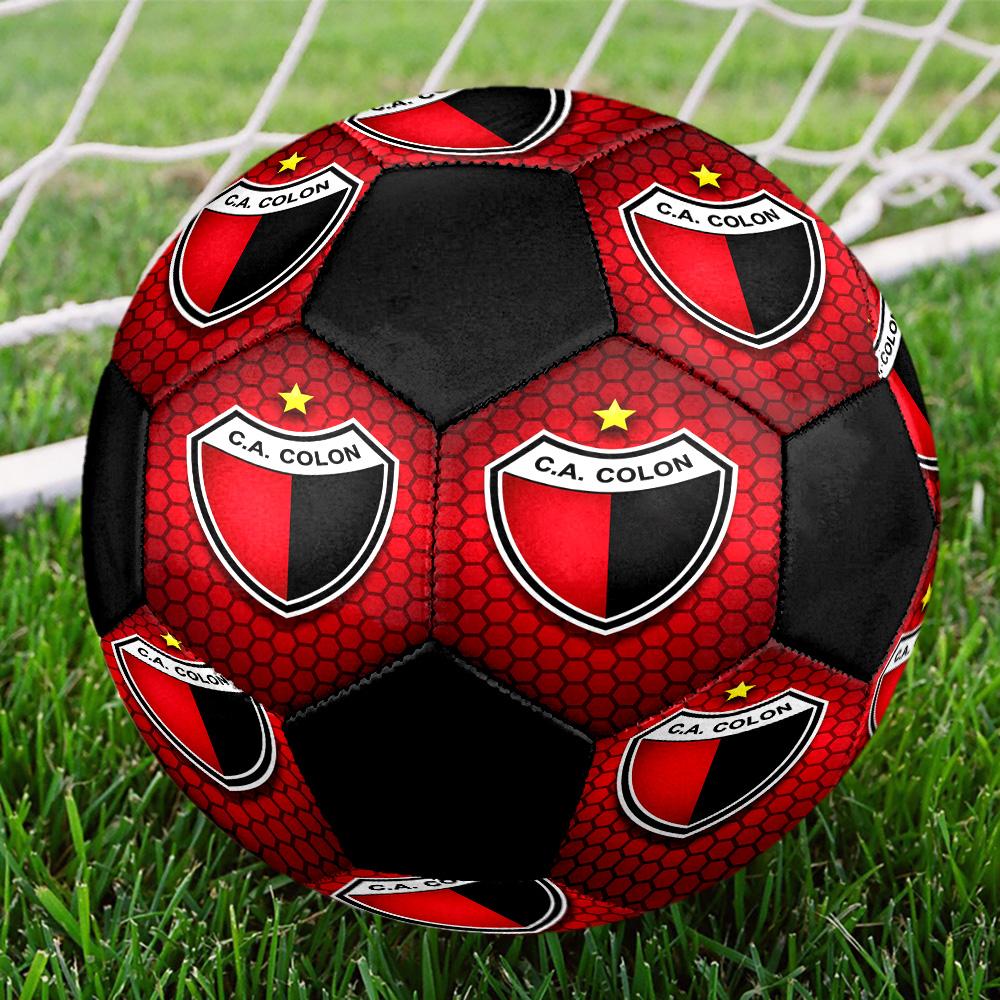 Club Atlético Colon Indoor Soccer Ball Colorful All Ages Size 5 Machine Stitched PVC Competition Ready Durable High-Bounce