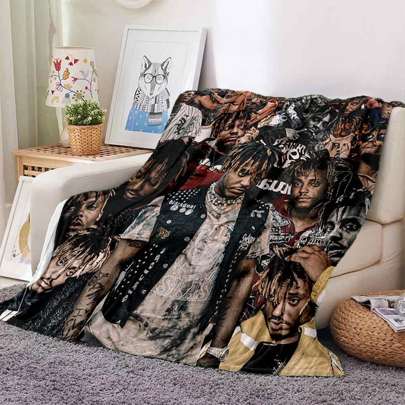 HOT Juice WRLD 999 3D Legend Rapper Star Soft Plush Blanket,Flannel Throw Blanket for Living Room Bedroom Picnic Bed Sofa Cover