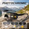Photochromic Cycling Sunglasses Men Women Rimless Sports Goggles UV400 Outdoor Driving Fishing Windproof Sun Glasses Eyewear