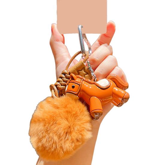 Schlüsselanhänger Anhänger Plüschkugel Deko Pferdeanhänger Dekorativer Handtaschenanhänger Glück Jahr des Pferdes Anhänger Accessoire