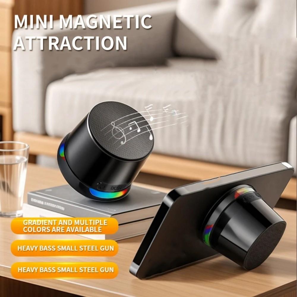 Bluetooth 5.3 Magnetic Mini Speaker Anti Lost Portable Sound Box RGB Light Speaker  Home Party