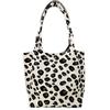 Bagging Tote Bag, Women's, One-Shoulder, A4 Size, Knit, Stiff, Large, Kobe Liberal, Nt01 (Leopard Print)