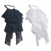 Detachable Layered Lace False Collar Adjustable Elegant Decorative Lace Neckline Classic Exquisite Fake Lace Collar Women
