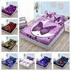 Butterfly Flower Kit, Bed Hat Three-Piece Set, Bed Cover, Pillowcase, Mattress Protective Cover.