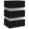 Szafka Nocna Z Led, Czarna 45X35X67 Cm, Materiał Drewnopochodny