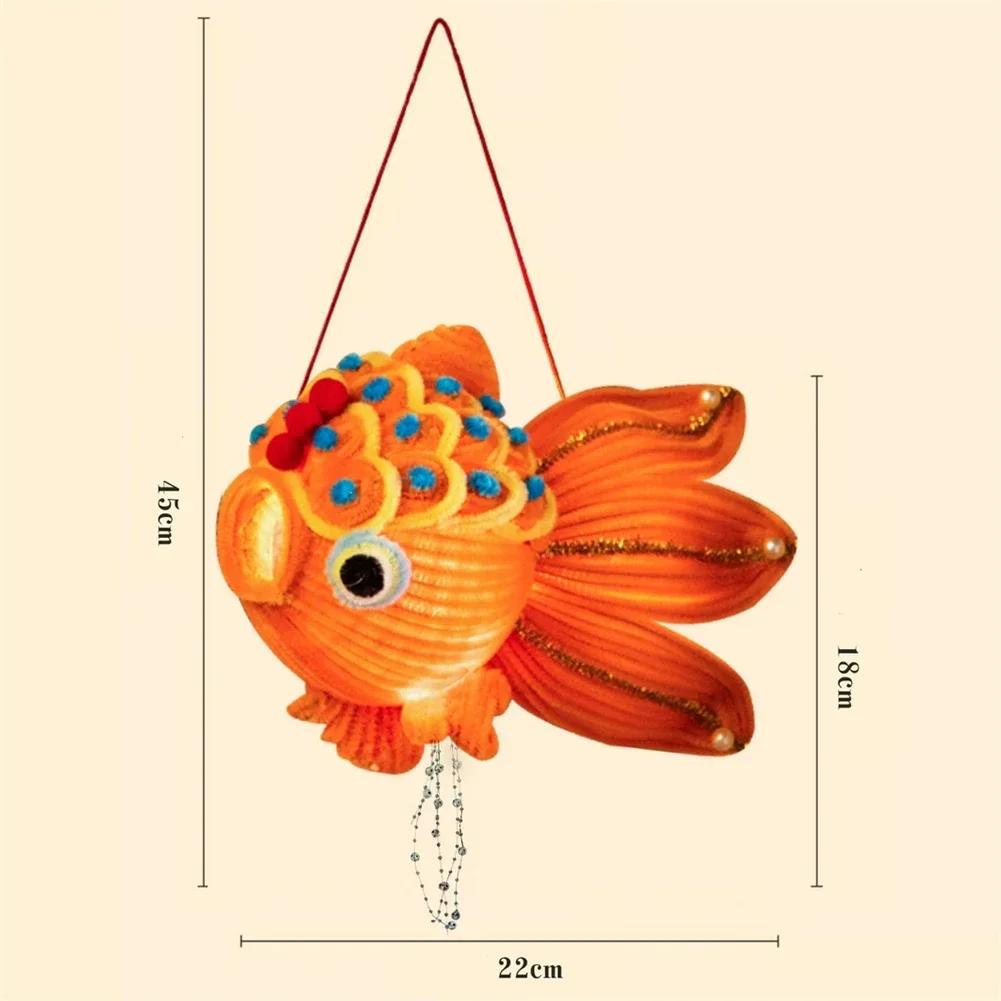 Herbstfest Fischlaternen Basteln Chinesische Papierdekorationen Handgefertigte Ornamente Fischlaternen Party-Hänge-Dekorationen DIY-Feierdekorationen