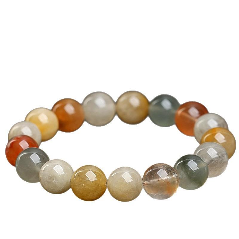 Hongchu Crystal Natural7A Crystal Sugar Filament Colorful Rabbit Hair Bead Bracelet Colorful Rabbit Fur Bracelet