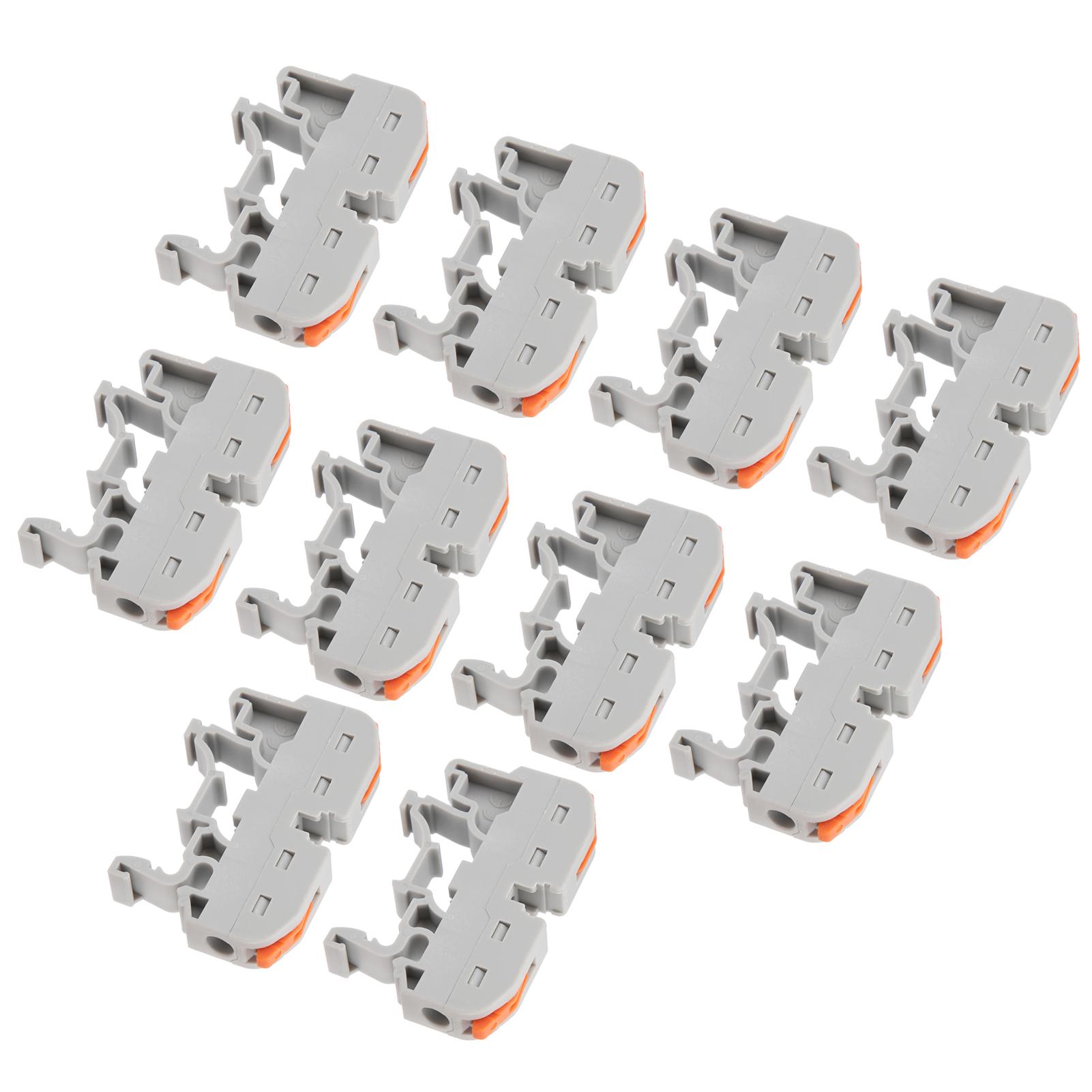 

10 шт. Блок для з єднання дротів Тип DIN-рейки Пружинний важіль Кабельний з єднувач Клема PCT211