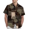 Retro Bohemian Print - Men's Casual Short Sleeved Shirt