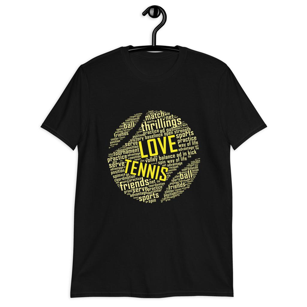 Tennis Ball Shirt Word Cloud Shirt Phonetic Alphabet Tennis